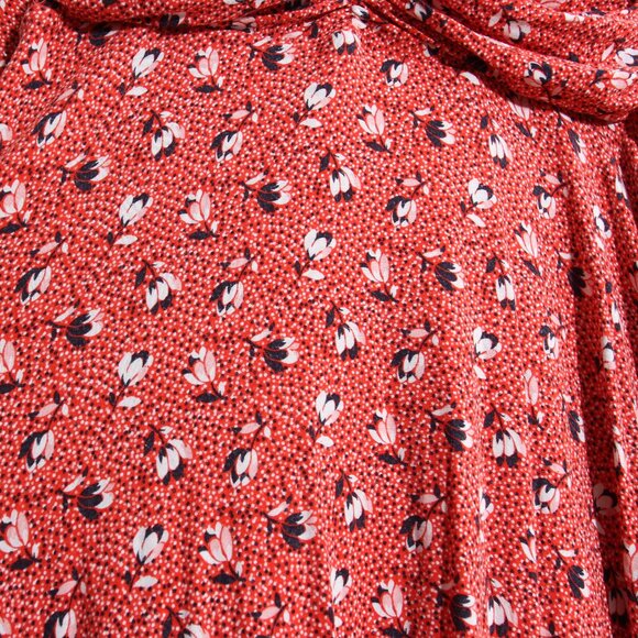 Boden Georgia Floral Midi Dress Jersey Faux Wrap Ruched Red Surplice V-Neck 8L - Picture 10 of 15